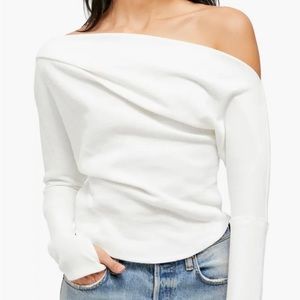 Free People We The Free Fuji Off-Shoulder Thermal Top.  Sz S. EUC